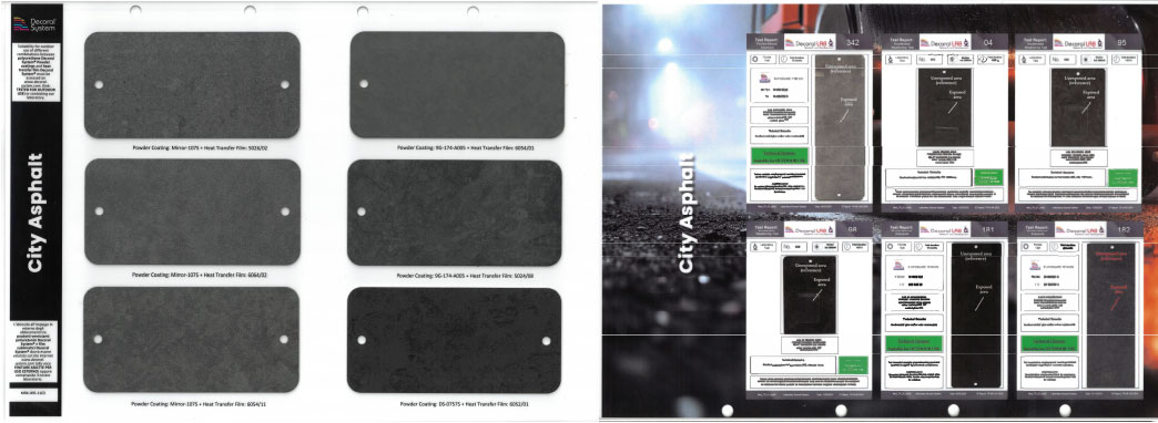 finishes on aluminium, decoral system