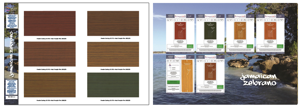 finishes on aluminium, decoral system